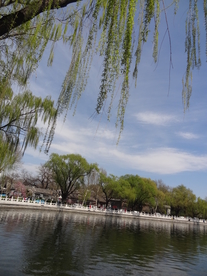 北京什刹海湖面