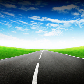 蓝天与公路