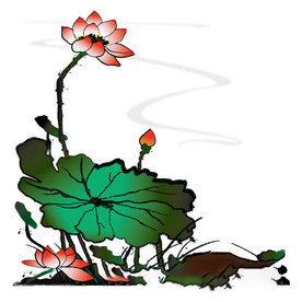 水墨风荷花图片