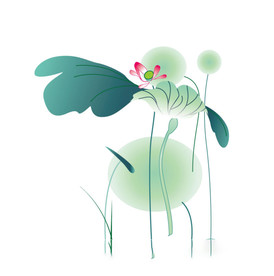 水墨风荷花图片