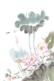 水墨风荷花图片