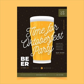 啤酒节海报 POP模板设计