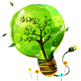 环保灯泡能源合成海报素材
