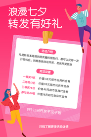 七夕节日促销活动宣传海报