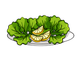 手绘生菜