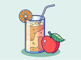 果汁饮料手绘