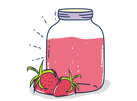 果汁饮料手绘