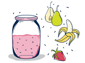 果汁饮料手绘