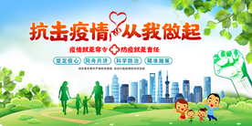 预防病毒疫情标语公益宣传展板