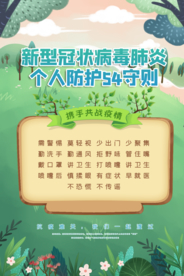 个人防护病毒公益宣传海报素材