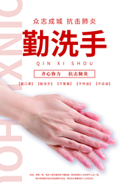 勤洗手社会公益宣传海报素材