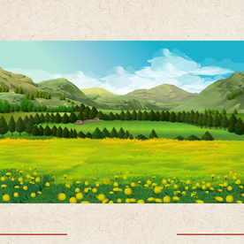 矢量景色 自然风光 手绘 插画