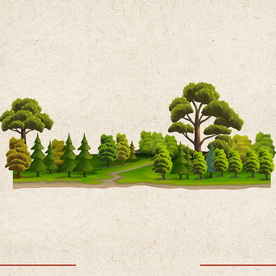 矢量景色 自然风光 手绘 插画
