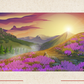 矢量景色 自然风光 手绘 插画