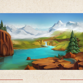 矢量景色 自然风光 手绘 插画