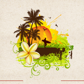 矢量景色 自然风光 手绘 插画