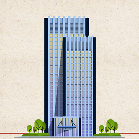 扁平风 矢量图 建筑 高楼