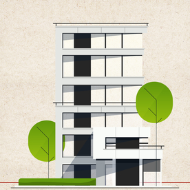 扁平风 矢量图 建筑 高楼