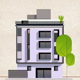 扁平风 矢量图 建筑 高楼