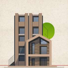 扁平风 矢量图 建筑 高楼