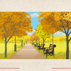 矢量景色 自然风光 手绘 插画