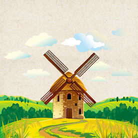 矢量景色 自然风光 手绘 插画