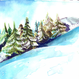 矢量景色 自然风光 手绘 插画