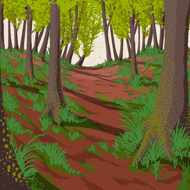 矢量景色 自然风光 手绘 插画