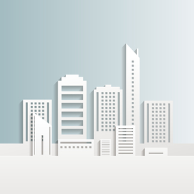 扁平风 矢量图 建筑 高楼
