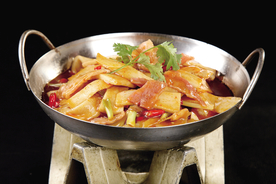 干锅培根杏鲍菇