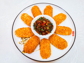 热菜 烧饼配虾干酱