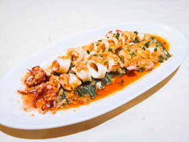 热菜鱿鱼蒜香秋葵