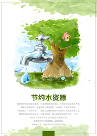 节约水资源社会公益宣传海报
