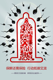 预防艾滋社会公益宣传海报