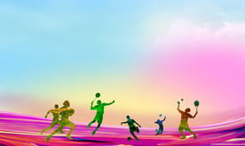 运动会背景艺术节背景彩色背景