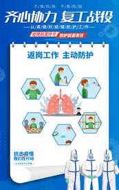 复工社会公益宣传展板
