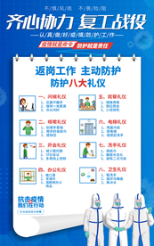 复工社会公益宣传展板