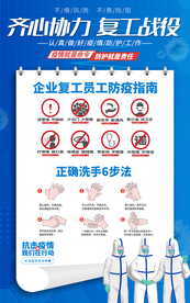 复工社会公益宣传展板