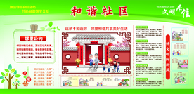 和谐社区社会公益宣传展板