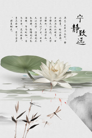 宁静致远社会公益宣传海报