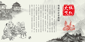 火锅文化美食传统宣传展板