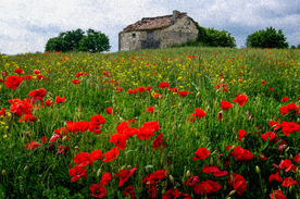 中世纪田园风景摄影图