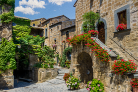 中世纪田园风景摄影图