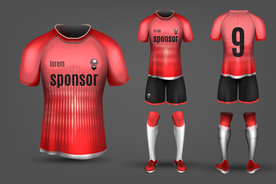 世界杯足球队服运动服T恤设计