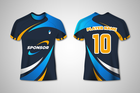 世界杯足球队服运动服T恤设计