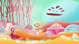 唯美插画探险少女