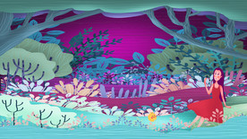 唯美插画探险少女