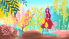 唯美插画探险少女