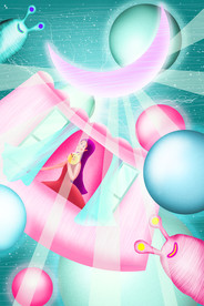 唯美插画探险少女