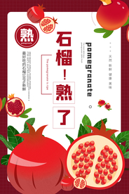 石榴熟了水果促销宣传海报